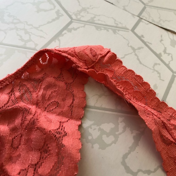 Free People Lace Bralette in Orange - Size Medium - Picture 10 of 11